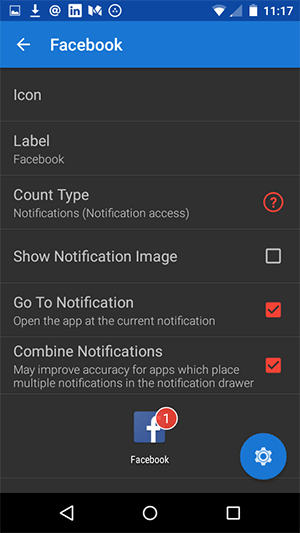 nastavitve aplikacije android notifier za vsako družabno omrežje