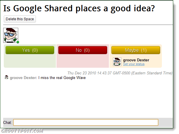 Google akcijski pripomoček za skupne prostore v skupni rabi