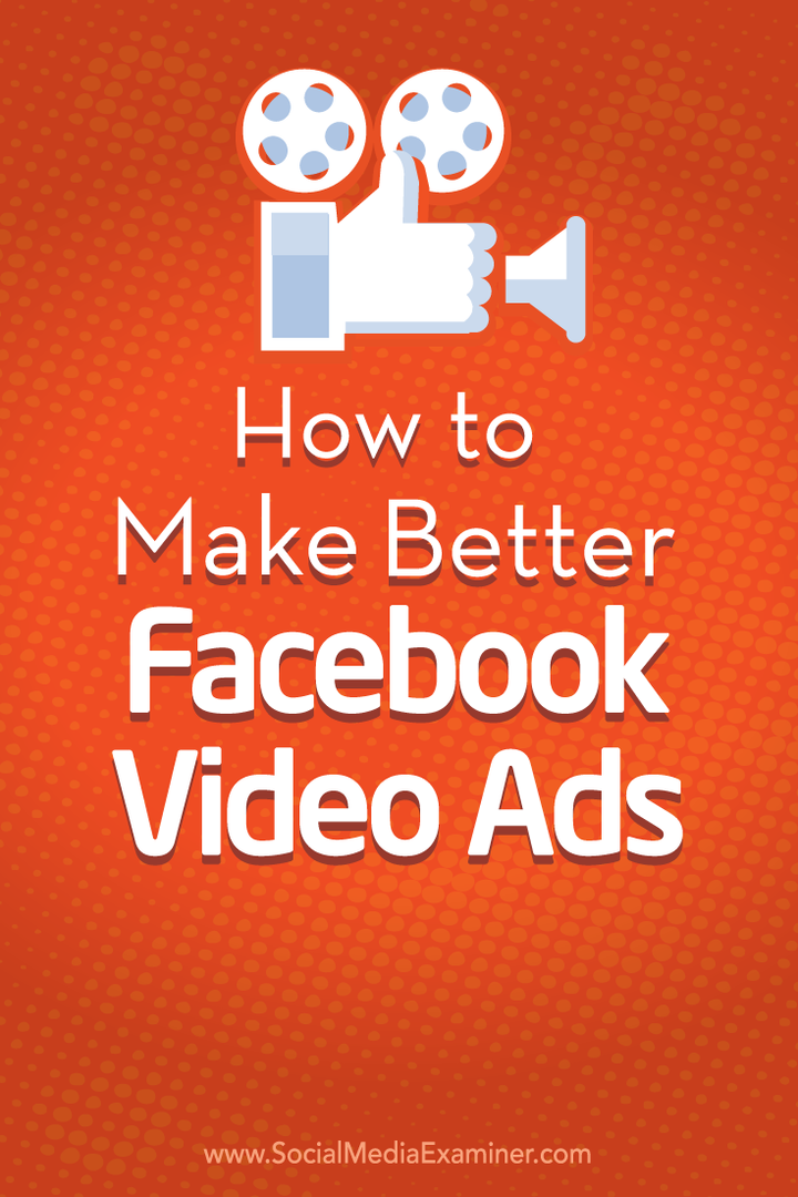 izboljšati facebook video oglase