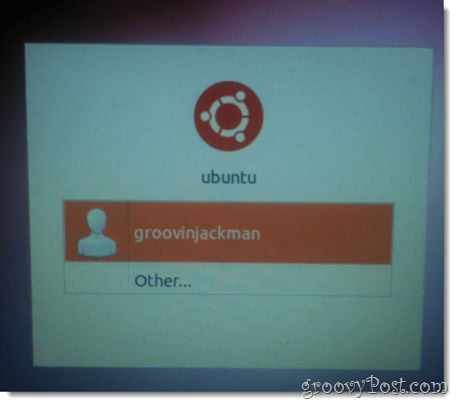 izberite novega uporabnika ubuntuja