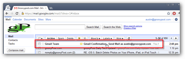gmail prejeto - potrditveno e-poštno sporočilo