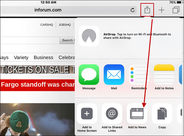 IOS Apple News App: dodajte RSS vire za spletna mesta, ki jih resnično želite