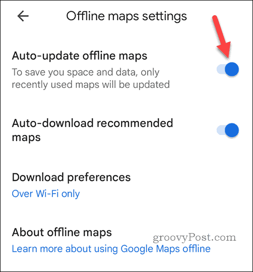 Samodejno posodabljajte zemljevide Google Maps brez povezave