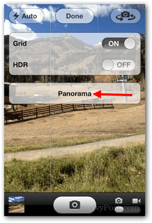 Vzemite iPhone iOS Panoramic Photo - tapnite Panorama