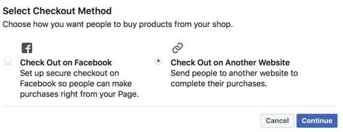Facebook vam omogoča, da izberete, ali želite, da se uporabniki odjavijo na Facebooku ali da jih pošljejo na vaše spletno mesto.