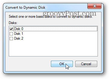 izberite diske za dinamično matriko