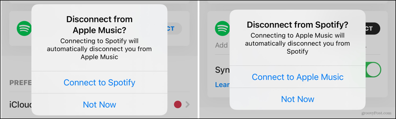 Odklopite Apple Music in Spotify