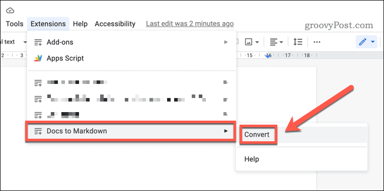 Pretvorite HTML z uporabo Docs v Markdown v Google Dokumentih