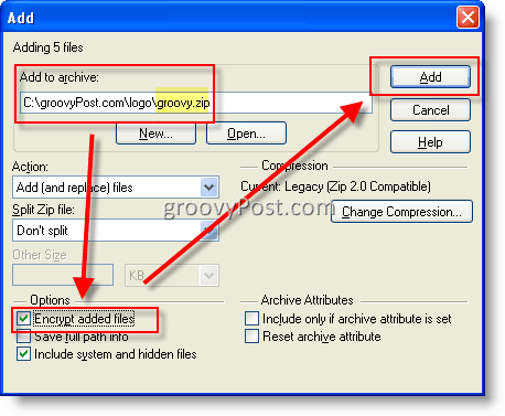 Šifrirajte datoteke s pomočjo WinZip AES