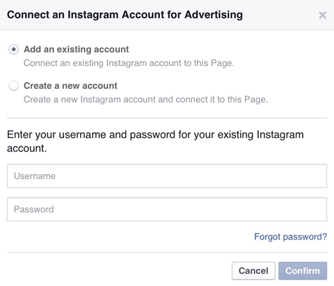 povezovanje instagram računa s facebookom