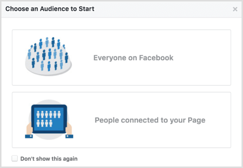 Facebook Audience Insights izbere občinstvo za začetek