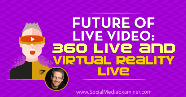 Prihodnost Live Video: 360 Live in Virtual Reality Live z vpogledi Joel Comm v Podcast Social Media Marketing.