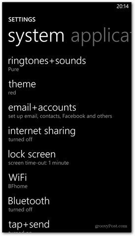 Windows Phone 8 prilagodite nastavitve zaklenjenega zaslona