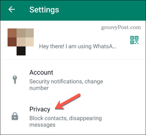 Odprite nastavitve zasebnosti za Android
