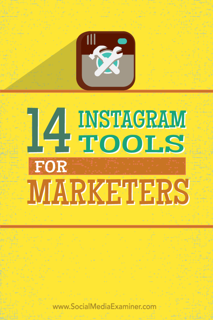 14 Instagram orodij za tržnike: Social Media Examiner