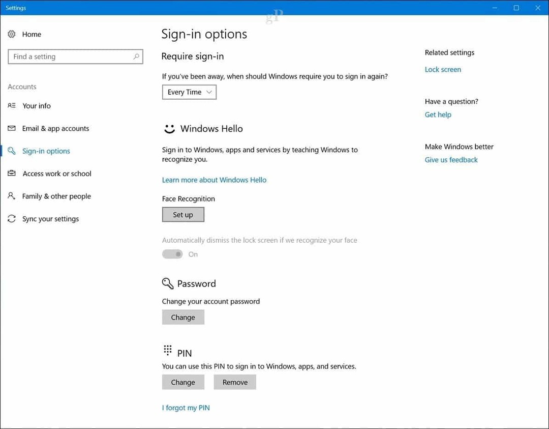 Kako nastaviti Windows Hello Face Recognition za prijavo v Windows 10