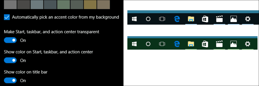 Posodobite barve Windows 10 v nastavitvah personalizacije