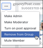 Facebook odstranite člana skupine