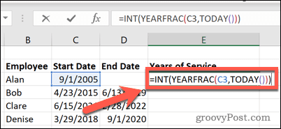 excel yearfrac danes