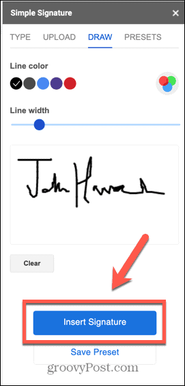 google dokumenti vstavite podpis