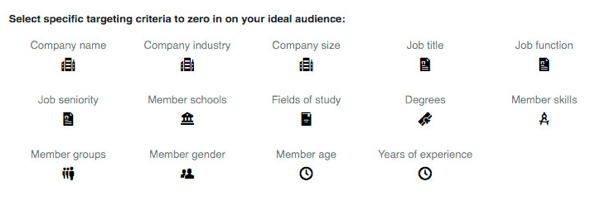 V svojo oglaševalsko akcijo LinkedIn lahko dodate dodatne možnosti ciljanja.