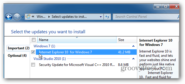 Kako vrniti nazaj k Internet Explorerju 9 iz programa Internet Explorer 10 Predogled za sistem Windows 7