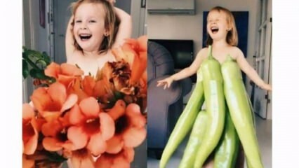 Oblačila za hčerko je naredila iz sadja in zelenjave!