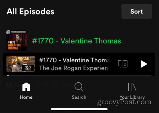 Uporabite glasovne ukaze Spotify podcast Joe Rogan JRE