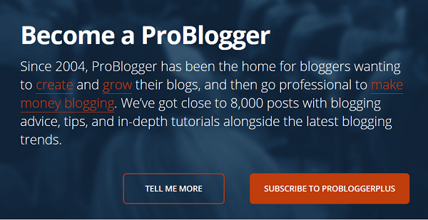 Domača stran ProBloggerja je drugačna za nove obiskovalce spletnega mesta.