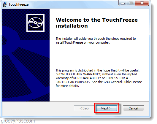 touchfreeze za prenosne računalnike ali prenosnike