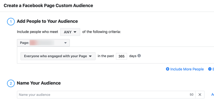 Ustvarite pogovorno okno Občinstvo po meri za Facebook stran