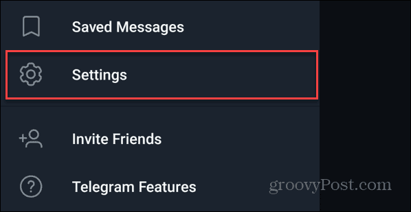 Nastavitve Telegrama v sistemu Android