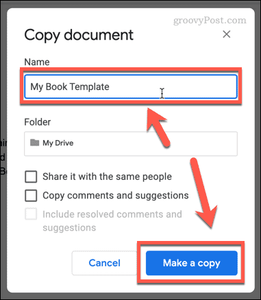 naredite kopijo dokumenta v google dokumentih