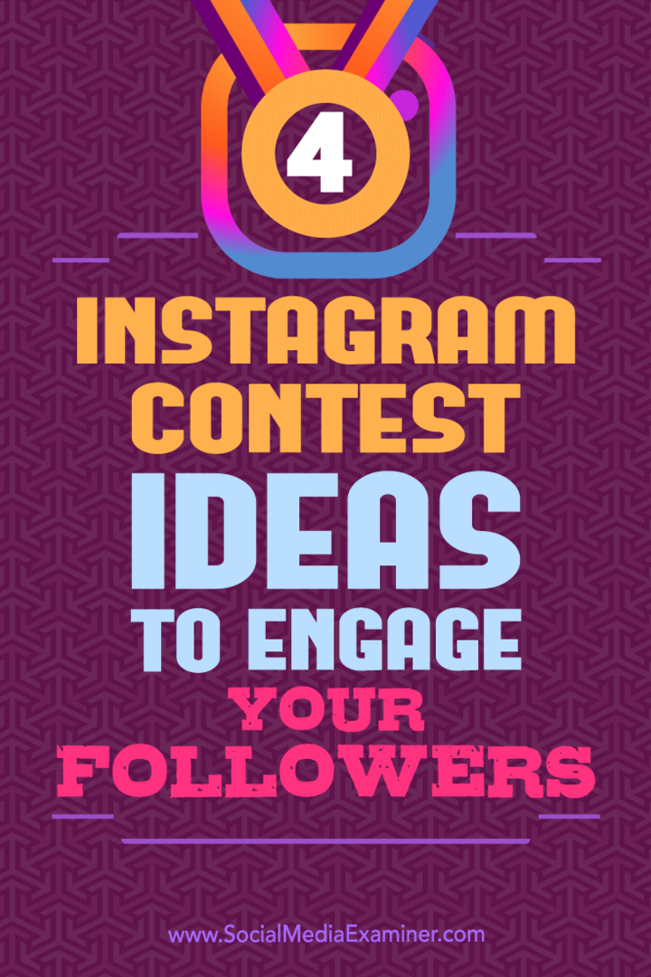4 ideje za natečaj za Instagram, da pritegnete svoje sledilce: Izpraševalec socialnih medijev