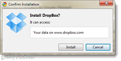 razširitev dropbox mora dostopati do dropbox.com