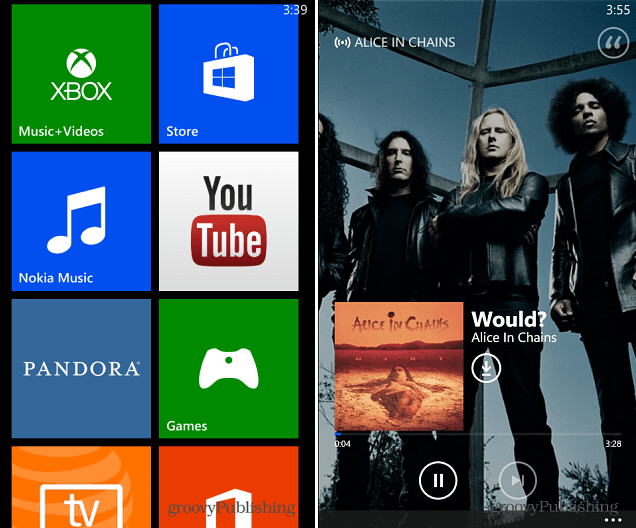 Windows Phone 8 Xbox Glasba