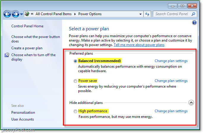 Upravljanje nastavitev varčevanja z energijo sistema Windows 7 [Navodila za uporabo]