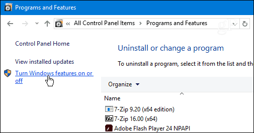 Funkcije sistema Windows