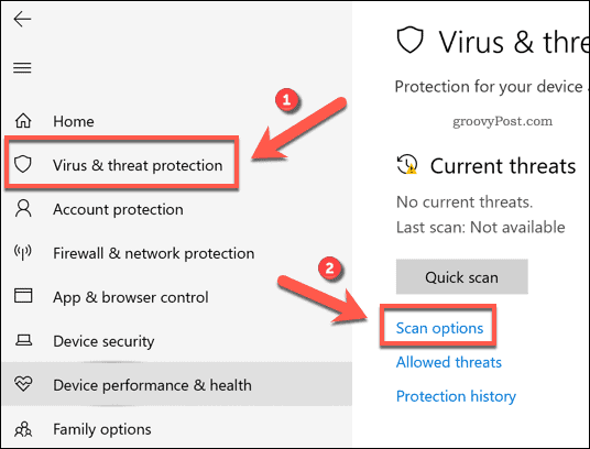 Prilagajanje varnostnega pregleda sistema Windows