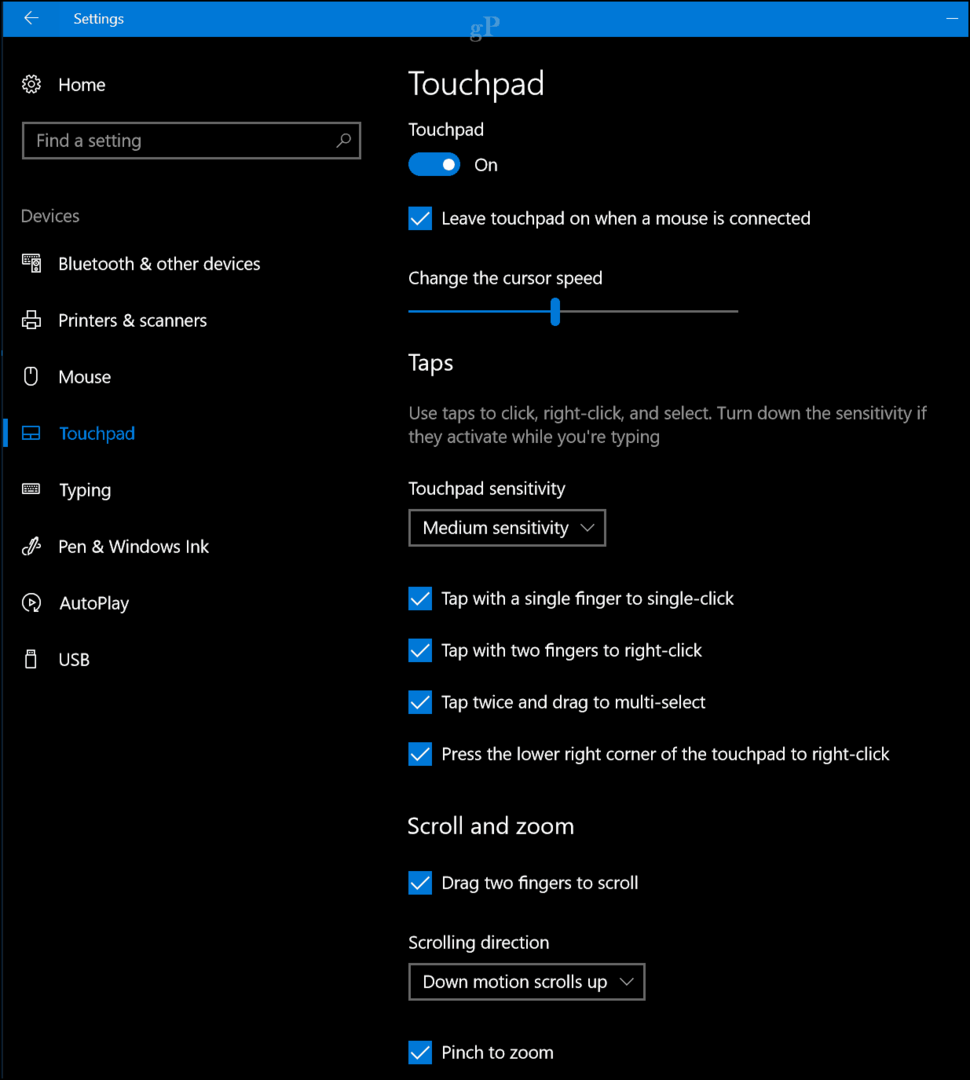 Kako uporabiti nove geste z več dotiki v posodobitvi za Windows 10 Creators