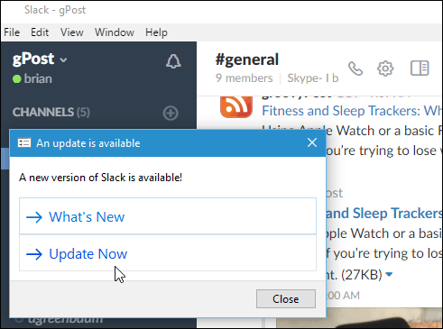 Slack Windows Desktop App Posodobljeno na 2.0.2