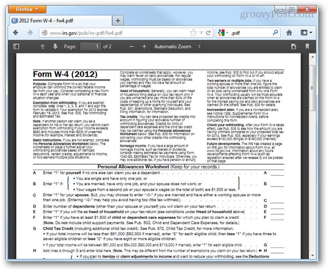 V Firefoxu 15 omogočite vgrajeni pregledovalnik PDF