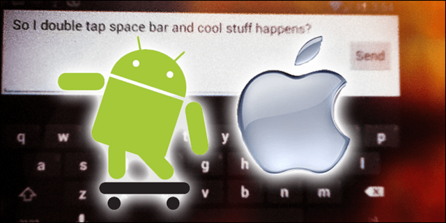 Android in iPhone samodejno obdobje po stavku z dvojnim presledkom