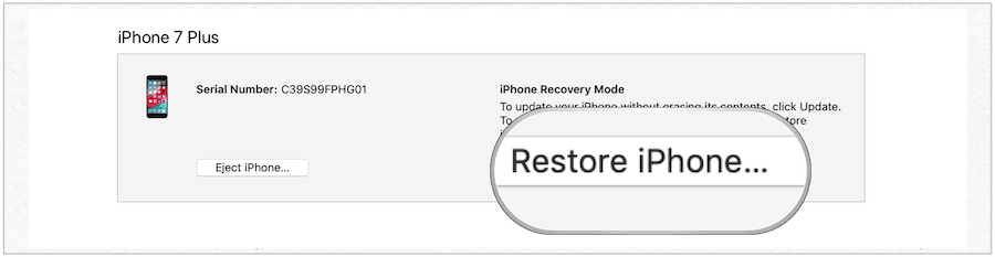 obnoviti iphone