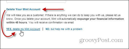 Kako izbrisati svoj račun Mint.com