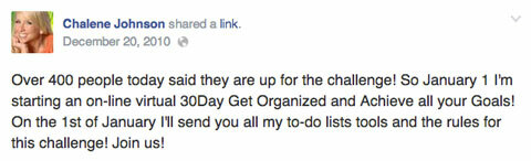 chalene johnson 30-dnevni izziv facebook post