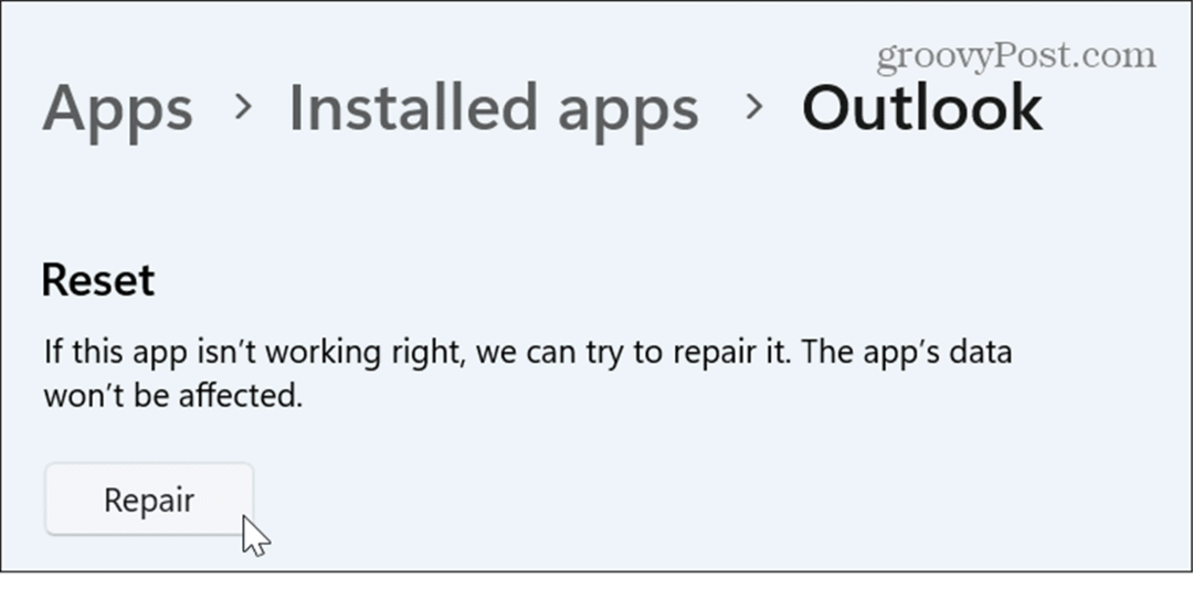 Kako popraviti ali ponastaviti aplikacije Windows 11