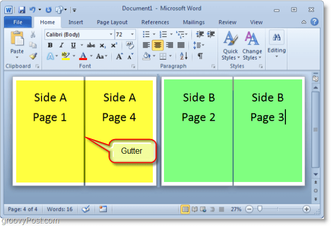 Posnetek zaslona Micosoft Word 2010 ustvarjanje knjižice v Microsoftovem besedilu 2010 je lahko malo težavno, vendar naj bi ta diagram pomagal