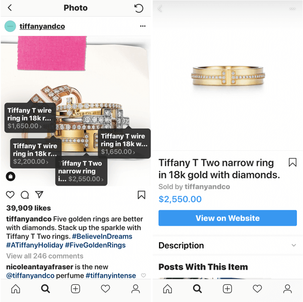 Kako izboljšati svoje instagram fotografije, objavo slike, ki jo je mogoče kupiti v trgovini Tiffany & Co.