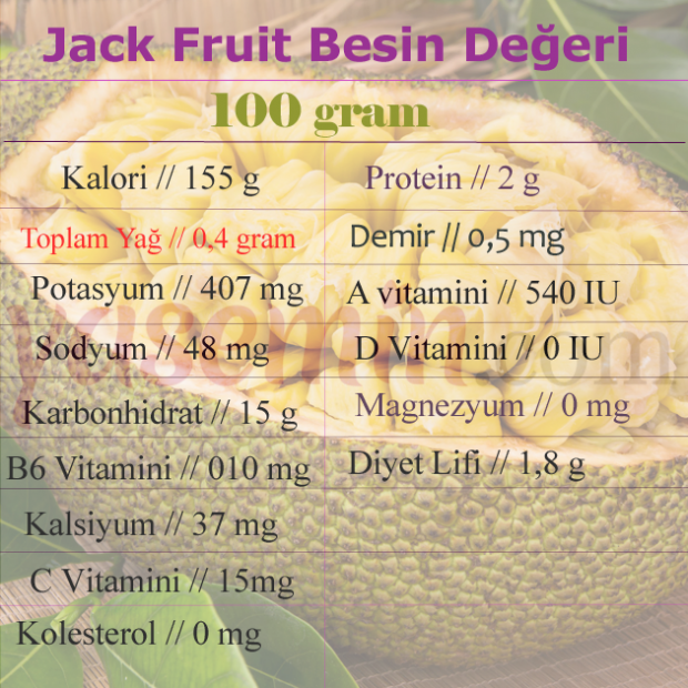 NUTRITIONAL VREDNOSTI JACK FRUIT